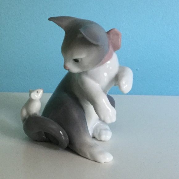 Lladro figurine 0536 Cat and Mouse - Picture 10 of 11